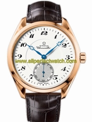 Omega Watches : 231.53.49.10.04.002 Limited Edition 49.2 Automatic Chronometer Aqua Terra XXL Small Seconds White Dial Rose Gold Case With Brown Leather Strap Men Watch