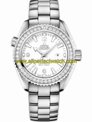 Omega Watches : 232.15.38.20.04.001 37.5mm Auto Chronometer Planet Ocean White Dial Stainless Steel Case, Diamonds With Stainless Steel Bracelet Men Watch