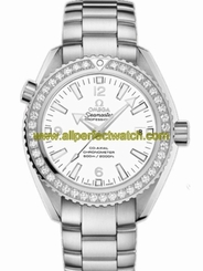 Omega Watches : 232.15.42.21.04.001 42mm Automatic Chronometer Planet Ocean White Dial Stainless Steel Case, Diamonds With Stainless Steel Bracelet Men Watch