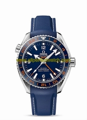Omega Watches : 232.32.44.22.03.001 Automatic Chronometer Planet Ocean GMT 600M Blue Rubber Men Watch