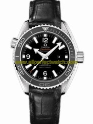 Omega Watches : 232.33.38.20.01.001 37.5mm Auto Chronometer Planet Ocean Black Dial Stainless Steel Case, Diamonds With Black Leather Strap Men Watch