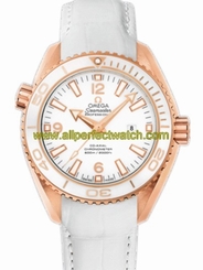 Omega Watches : 232.63.38.20.04.001 37.5mm Auto Chronometer Planet Ocean White Dial Rose Gold Case With White Leather Strap Women Watch