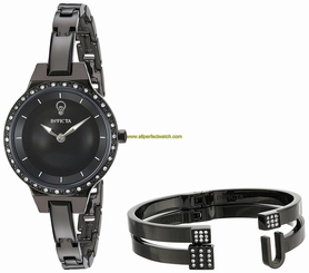 Invicta Watches : 23329 Black Dial Stainless Steel Band Women Watch