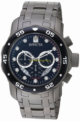 Invicta Watches : 23332 Black Dial Titanium Band Men Watch