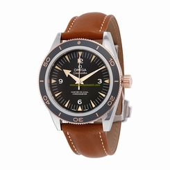 Omega Watches : 233.22.41.21.01.002 Black Dial Uni-directional Rotating 18kt Rose Gold With Band Men Watch