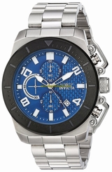 Invicta Watches : 23405 Blue Dial Stainless Steel Band Men Watch