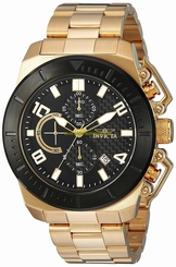Invicta Watches : 23406 Black Dial Stainless Steel Band Men Watch