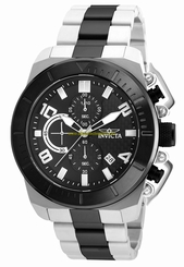 Invicta Watches : 23408 Black Dial Stainless Steel Band Men Watch