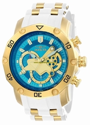 Invicta Watches : 23423 Quartz Chronograph Date White Silicone Men Watch