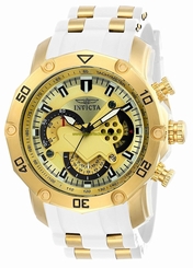 Invicta Watches : 23424 Gold Dial Stainless Steel Men Watch