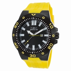 Invicta Watches : 23513 Quartz Analog Date Yellow Polyurethane Men Watch