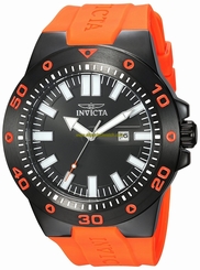 Fake AAA Invicta Watches : 23514 Quartz Analog Date Orange Polyurethane Men Watch Watch