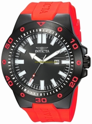 Invicta Watches : 23515 Quartz Analog Date Red Polyurethane Men Watch