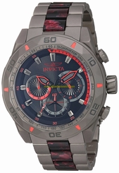 Invicta Watches : 23519 Black Dial Titanium Band Men Watch