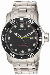Invicta Watches : 23630 Black Dial Stainless Steel Band Men Watch