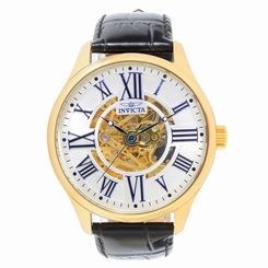 Invicta Watches : 23636 Silver Dial Calfskin Band Men Watch