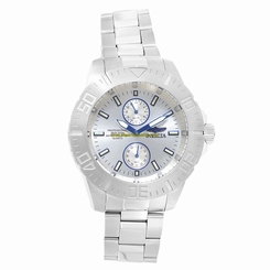 Invicta Watches : 23640 Silver Dial Uni-directional Rotating Stainless Steel Band Men Watch