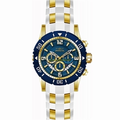 Invicta Watches : 23707 Blue Dial Uni-directional Rotating Blue Pvd Band Men Watch
