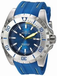 Invicta Watches : 23733 Quartz Blue Dial Date Blue Polyurethane Men Watch