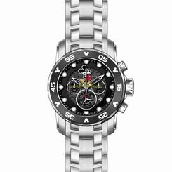 Fake AAA Invicta Watches : 23768 Black Dial Stainless Steel Band Men Watch Watch