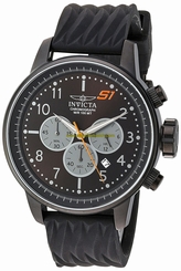 Invicta Watches : 23814 Black Dial Chronograph Date Black Silicone Men Watch