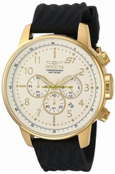 Invicta Watches : 23815 Quartz Chronograph Date Black Silicone Men Watch