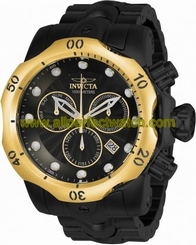 Invicta Watches : 23895 Black Dial Chronograph Day Date Stainless Steel Men Watch