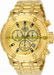 Invicta Watches : 23920 Gold Dial Chronograph Day Date Gold Tone Stainless Steel Men Watch