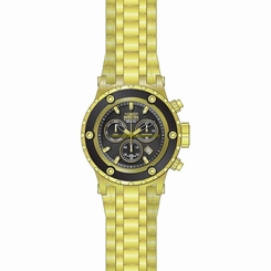 Invicta Watches : 23921 Black Dial Fixed Gold-tone Band Men Watch