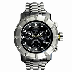 Invicta Watches : 23951 Black Dial Stainless Steel Band Men Watch