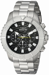 Invicta Watches : 23998 Black Dial Stainless Steel Band Men Watch