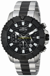 Invicta Watches : 24004 Black Dial Stainless Steel Band Men Watch