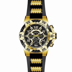Invicta Watches : 24233 Quartz Chronograph Date Black Silicone Men Watch