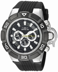 Invicta Watches : 24385 Quartz Day Date Black Silicone Men Watch