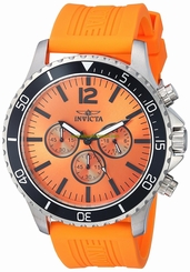 Invicta Watches : 24390 Quartz Chronograph Orange Polyurethane Men Watch