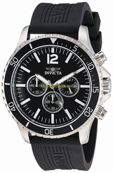 Invicta Watches : 24393 Black Dial Stainless steel Band Men Watch