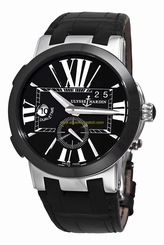 Ulysse Nardin Watches : 243-00/42 Automatic Executive Dual Time Black Leather Men Watch