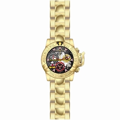 Invicta Watches : 24507 Gunmetal Skeleton Dial Uni-directional Rotating Band Men Watch