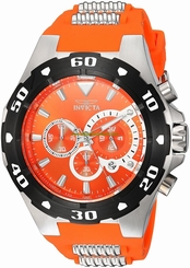 Invicta Watches : 24680 Quartz Chronograph Date Orange Polyurethane Men Watch