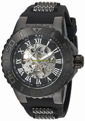 Invicta Watches : 24744 Automatic Skeleton Dial Black Silicone Men Watch
