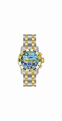 Invicta Watches : 24836 Blue Abalone Dial Uni-directional Rotating Stainless Steel Band Men Watch