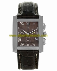 Guess Watches : 25035G3 Brown Dial Leather Band Men Watch