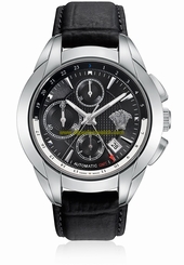 Versace Watches : 25A99D008-S009 Automatic Chronograph Date Black Dial Leather Men Watch