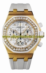Audemars Piguet Watches : 26048OK.ZZ.D010CA.01 Automatic 18kt Rose Gold Silver Dial White Rubber Band Women Watch
