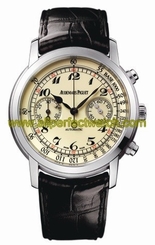 Audemars Piguet Watches : 26100BC.OO.D002CR.01 Automatic 18kt White Gold Off White Chronograph Dial Black Crocodile Leather Band Men Watch