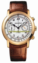 Audemars Piguet Watches : 26100OR.OO.D088CR.01 Automatic 18kt Rose Gold White Chronograph Dial Brown Crocodile Leather Band Men Watch