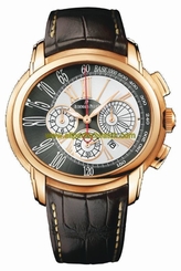 Audemars Piguet Watches : 26145OR.OO.D093CR.01 Automatic 18kt Rose Gold Silver Chronograph Dial Brown Crocodile Leather Band Men Watch