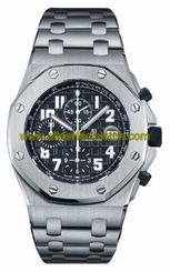 Audemars Piguet Watches : 26170ST.OO.1000ST.08 Automatic Stainless Steel Black Chronograph Dial Brushed Stainless Steel Band Men Watch