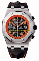 Audemars Piguet Watches : 26170ST.OO.D101CR.01 Automatic Stainless Steel Black Chronograph Dial Black Crocodile Leather Band Men Watch
