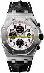 Audemars Piguet Watches : 26170ST.OO.D101CR.02 Automatic Stainless Steel Silver Chronograph Dial Black Crocodile Leather Band Men Watch